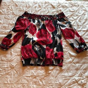 White House Black Market Floral Top